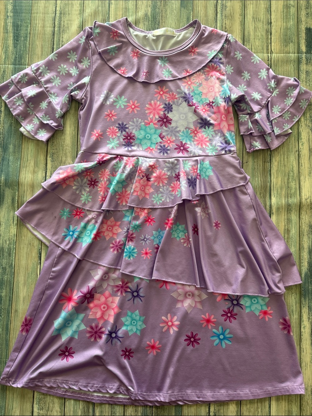Encanto Isabella Inspired Floral Ruffle' Dress (Sz: 10-12)